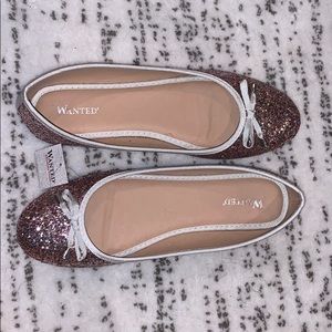 ✨💕Pink glitter memory foam flats 🎀💘